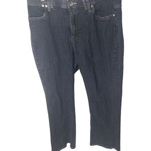 Lee Blue Cotton‎ Straight Leg Jeans Plus Size 18M
